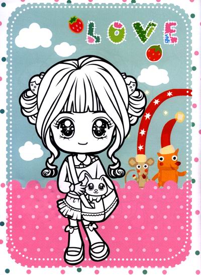 萌萌小公主涂色花样学园小公主