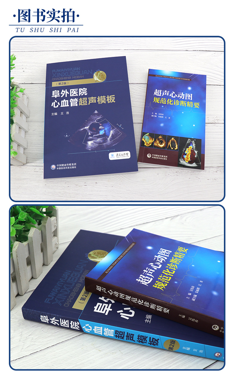 阜外医院心血管超声模板 超声心动图规范化诊断精要 2本中国医药科技