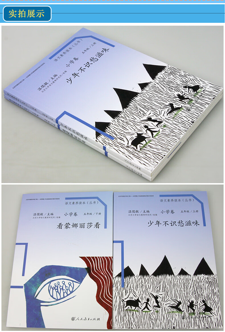 语文素养读本五年级上下册看蒙娜丽莎看少年不识愁滋味小学语文阅读