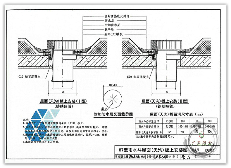 【京东商城 09s302雨水斗选用及安装(国家建筑标准设计图集—给水