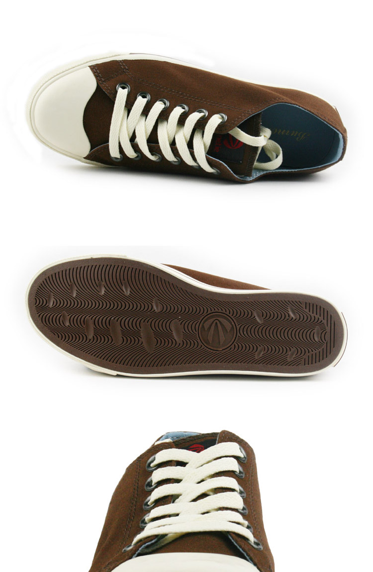 burnetie伯内谛 男士休闲鞋帆布鞋 巧克力色 41