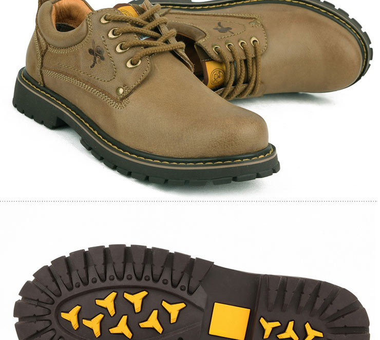 洋枪 工装鞋 户外运动日常休闲磨砂皮工装皮鞋yq29117 浅棕色 40