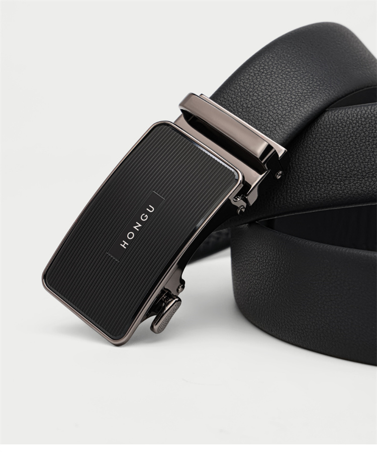 【红谷红谷男士皮带腰带】红谷皮带男士牛皮腰带休闲商务自动扣裤带