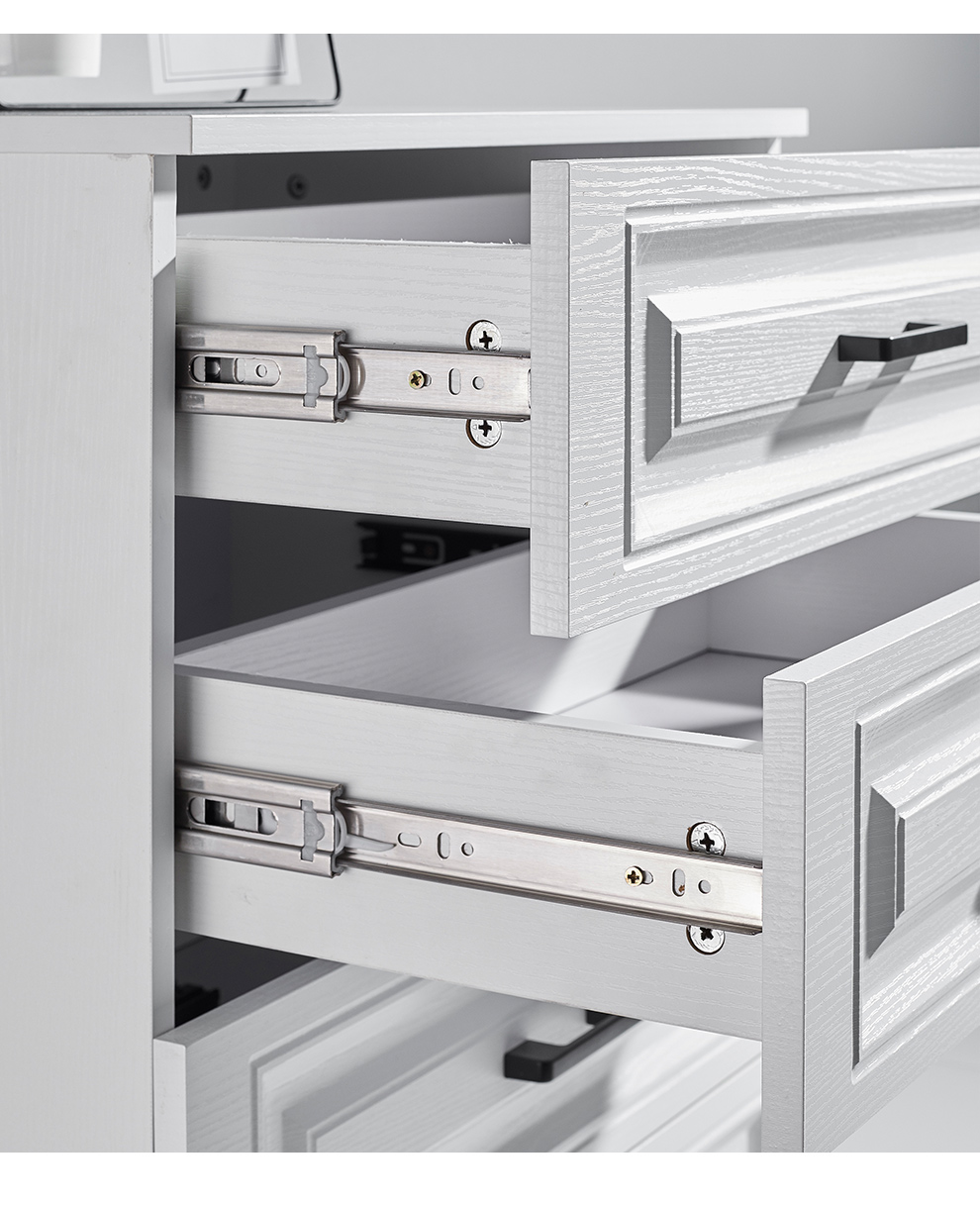 固特gute不锈钢缓冲阻尼抽屉轨道滑轨静音三节导轨家装五金配件家具