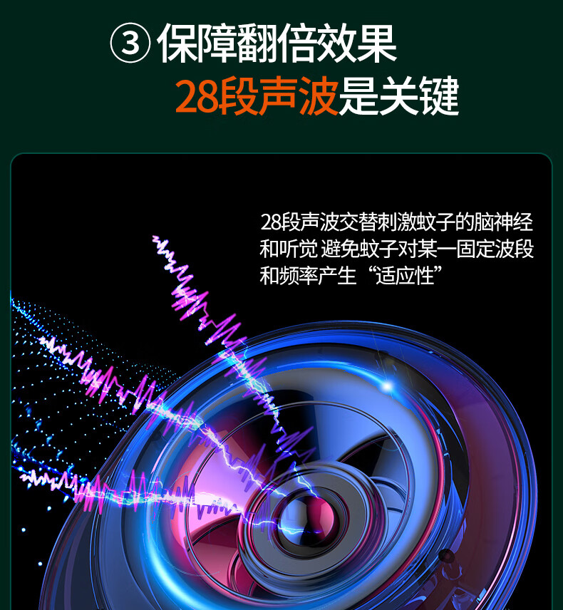 家用室内苍蝇克星电子驱赶器超声波ll 1台装【绿色】【图片 价格 品牌