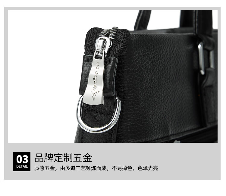 RED DRAGONFLY Top-Grain Leather Professional Briefcase Business Laptop Bag Handbag, Birthday Gift for Dad Or Husband 13