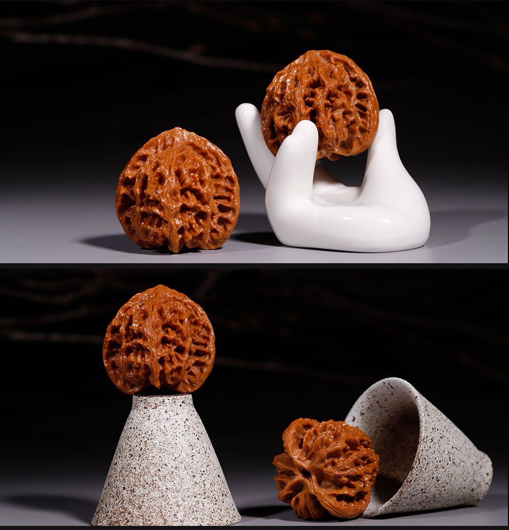 龙隐文玩核桃精品狮子头配对文玩核桃收藏礼品麦穗虎头39mm40mm