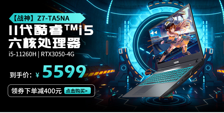 神舟战神k670t-g4/g6a2 十代i5/g6400mx350 2g 15.