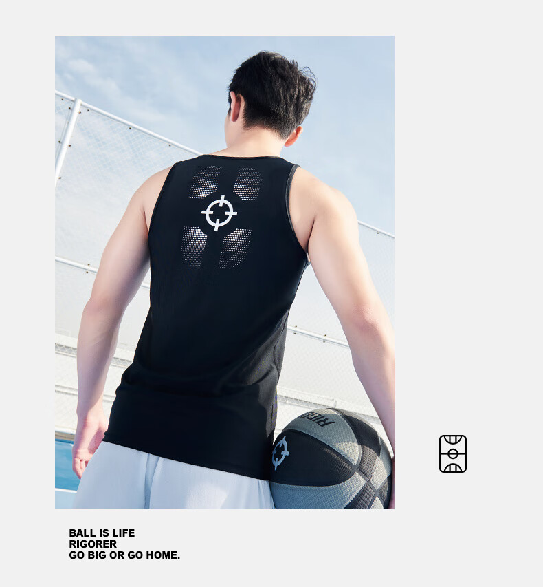 RIGORER Fitness Tank Top, Sports Vest, Running Training Quick-Dry Clothing, New Summer Style Round Neck Sleeveless T-Shirt 10
