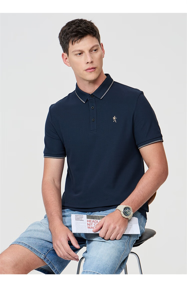 DANCING WOLVES POLO Shirt for Men, Summer Cool-Feeling Collared Short-Sleeve T-Shirt, Antibacterial And Anti-Mite, Suitable for Commuting, Skin-Friendly, Versatile Top for Me 12