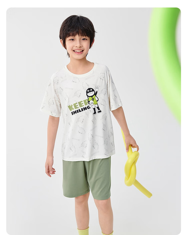 Balabala Summer Pajama Set Air Conditioning Clothes Boys Homewear [Designer SICO Mall Same Style] 206225171105 13