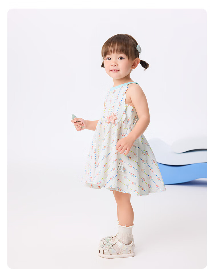Balabala Kids Dress Girls Summer Princess Dress Fashionable Sweet Baby Dress Mall Same Style 9