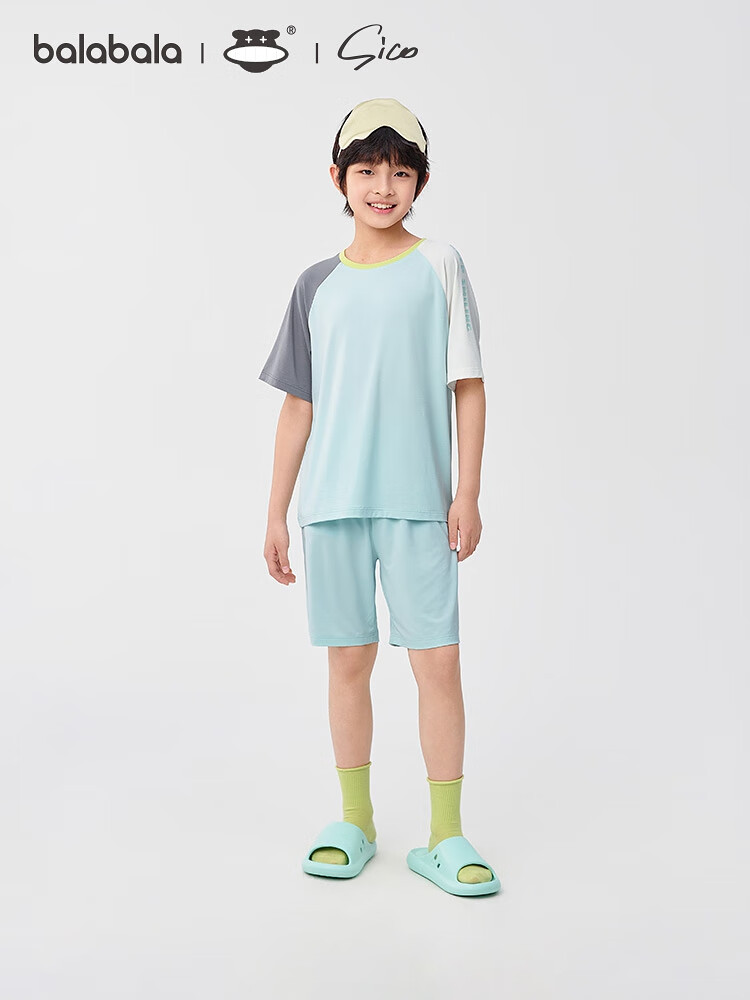 Balabala Summer Pajama Set Air Conditioning Clothes Boys Homewear [Designer SICO Mall Same Style] 206225171105 1