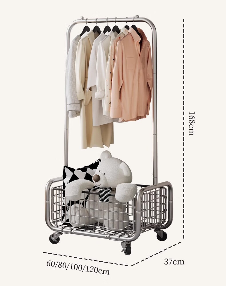 Chibilun Bedroom Floor Coat Rack Home Metal Clothes Hanger Stand Wardrobe Room Storage Overnight Clothes Rack 20