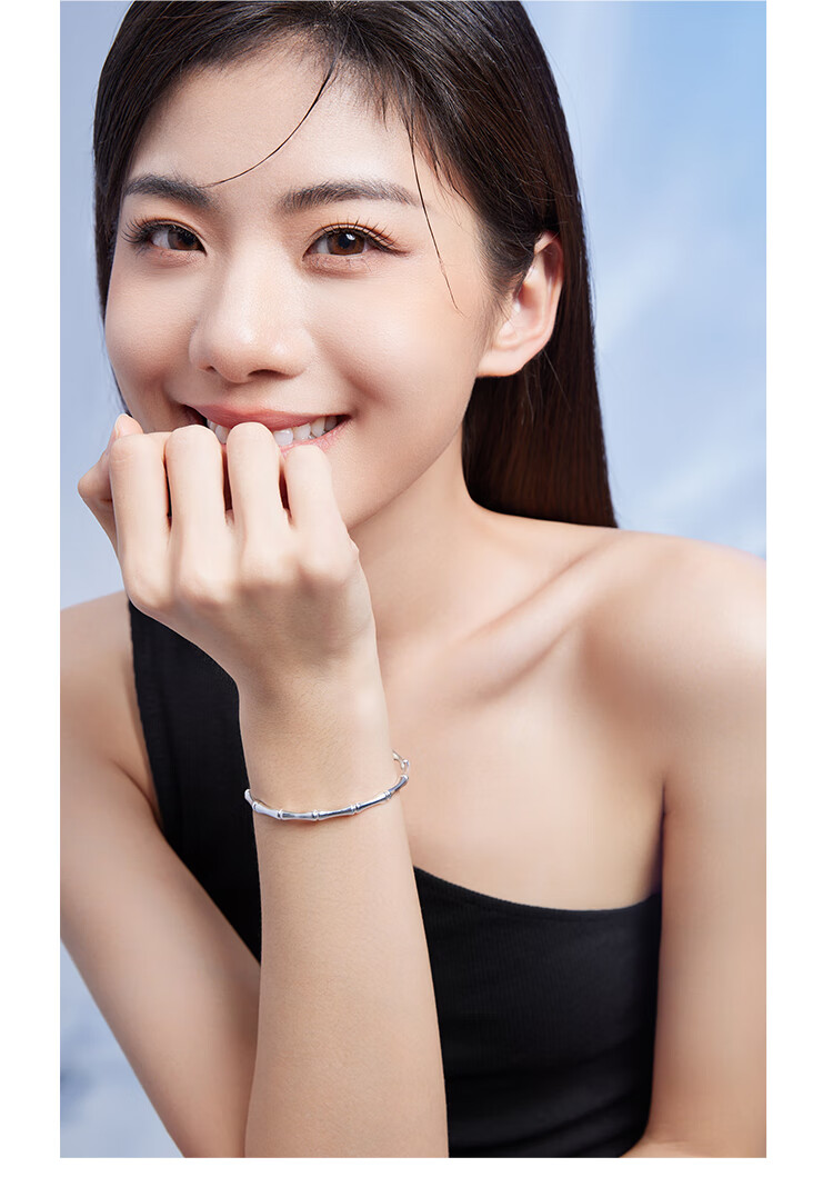 ZLF Bamboo Joint Silver Bracelet Women S999 Pure Silver Birthday Gift D1011308 Openable Christmas Gift 3