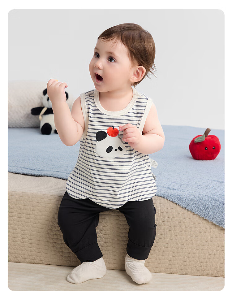 Balabala BalaOne Baby Vest Autumn Wear Cute Fashionable Boys Girls Innerwear Top 9