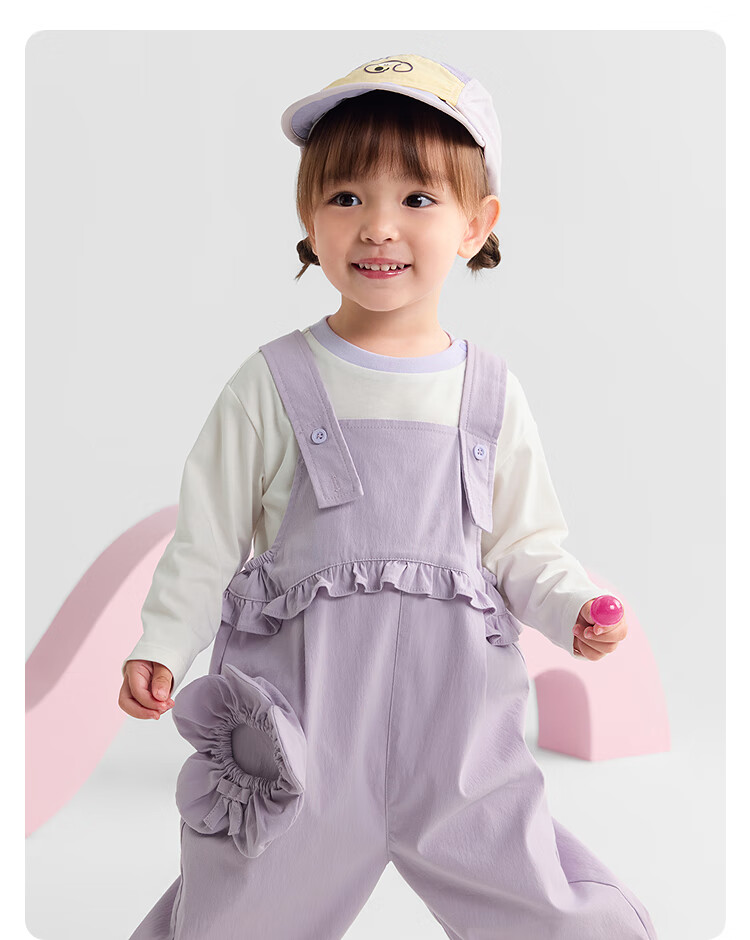 BALABALA BalaOne Baby Long-Sleeve Set with Suspender Pants Two-Piece Outfit for Boys And Girls Autumn Wear 9