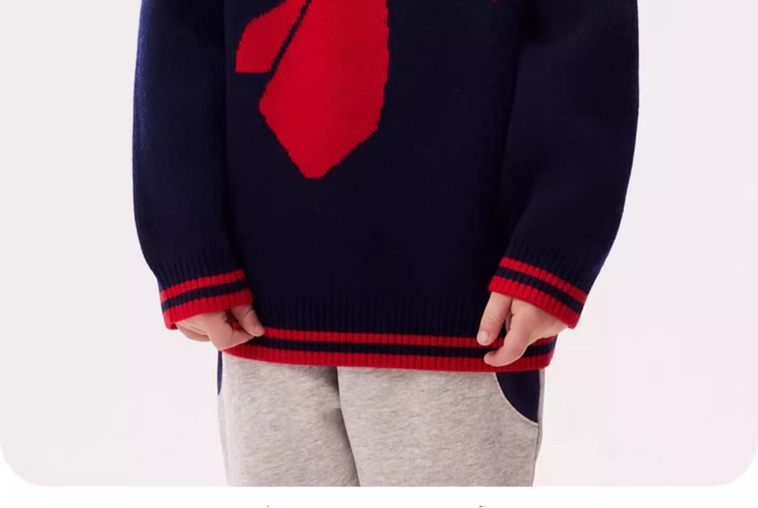 Allo&lugh New Knit Pullover Sweater Jacket for Men Boys Knitwear College Style Navy Blue Size 105 13