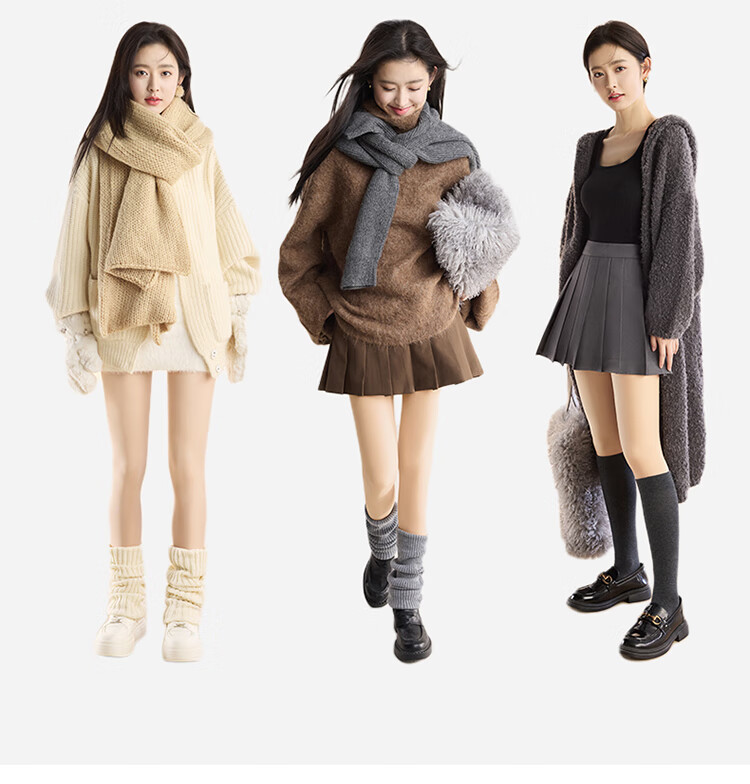 Langsha Bare-Leg Sensation Autumn Winter Fleece-Lined Skin Tone Shiny Tights Slimming Hip-Lifting Warm Fleece Integrated Pantyhose Leggings 6