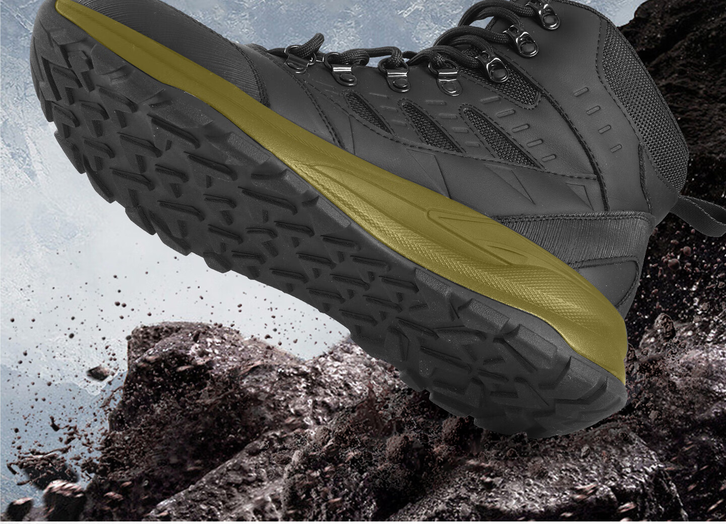 3515 Men's Outdoor Anti-Puncture Hiking Boots Non-Slip Wear-Resistant Training Combat Boots Black Size 43 2