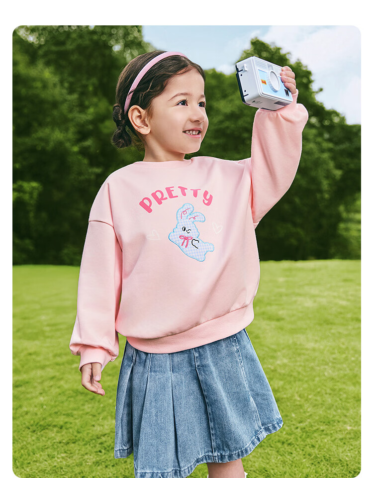 Balabala [balaOne] Kids Sweatshirt Children's Long Sleeve Top Spring 2026 Unisex 8