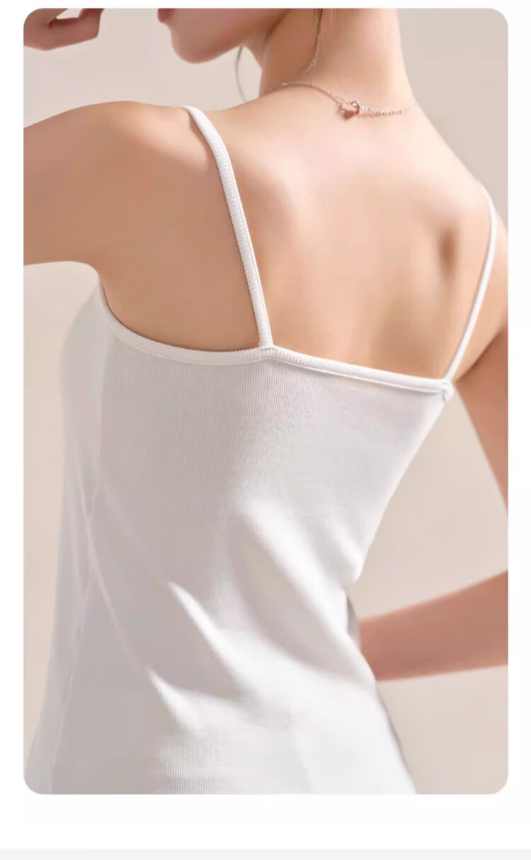 GUJIN Cotton Blend Women's Camisole Vest No Padding Base Layer Top Outerwear Blazer Inner Wear XL 4
