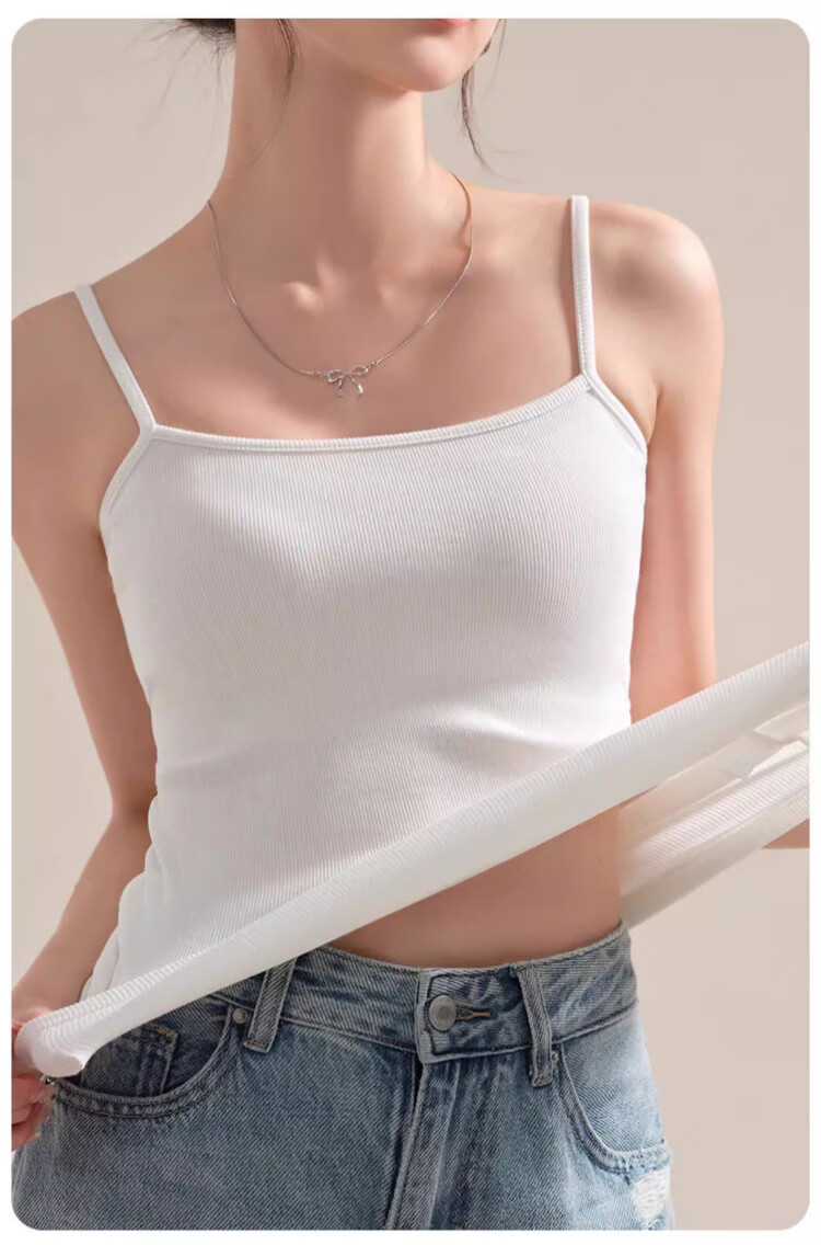 GUJIN Cotton Blend Women's Camisole Vest No Padding Base Layer Top Outerwear Blazer Inner Wear XL 13