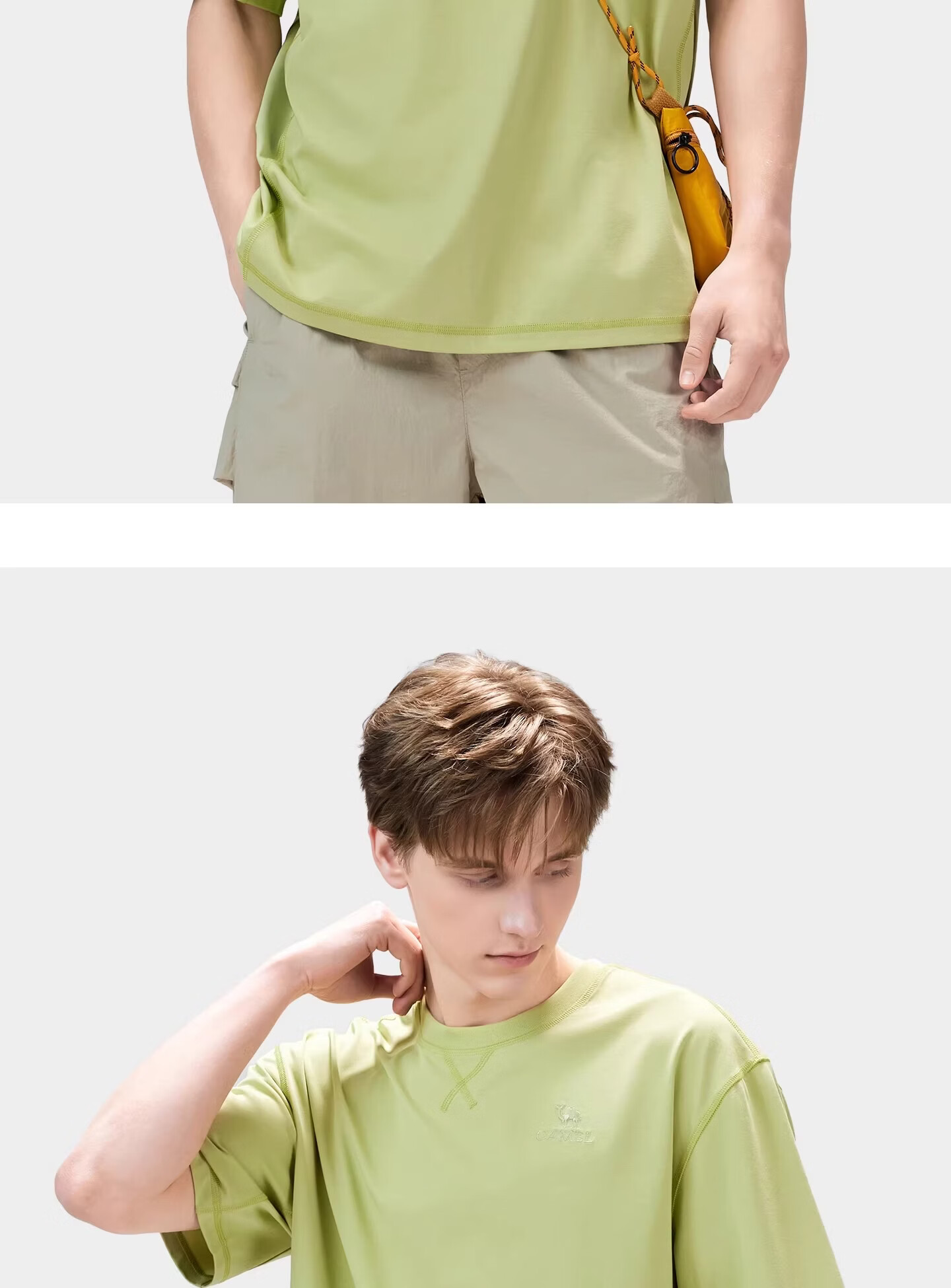 CAMEL Outdoor Quick-Dry T-Shirt Men Spring Summer 2026 Short Sleeve Breathable Cooling Stretch Hiking Top Women A36BK08037 14