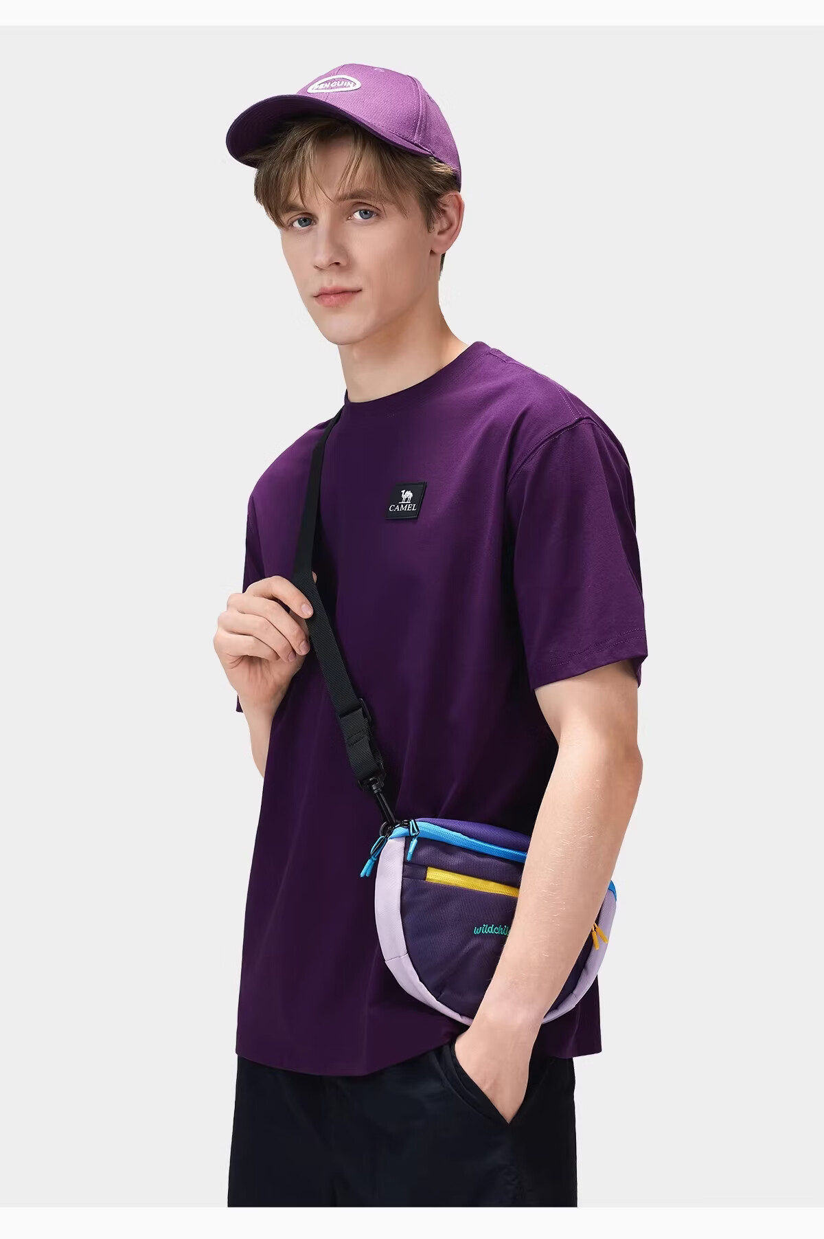 CAMEL Outdoor T-Shirt 26 Spring Summer Unisex Three-Protection Cotton Breathable Stretch Oil-Resistant Water-Repellent Top A36BAXN091 13
