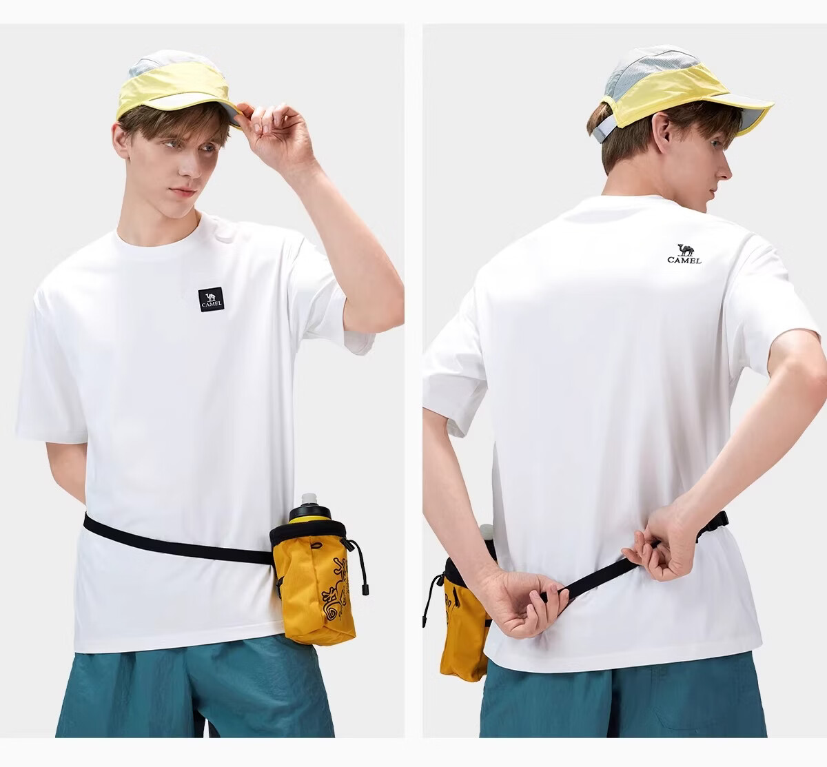 CAMEL Outdoor T-Shirt 26 Spring Summer Unisex Three-Protection Cotton Breathable Stretch Oil-Resistant Water-Repellent Top A36BAXN091 14