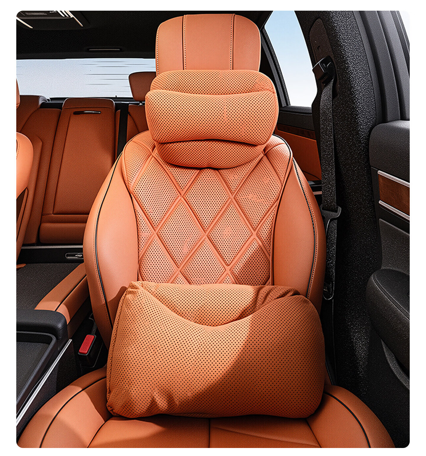 MINISO Car Headrest Neck Pillow Lumbar Support Cushion Office Nap Pillow Ideal for Car Use 11