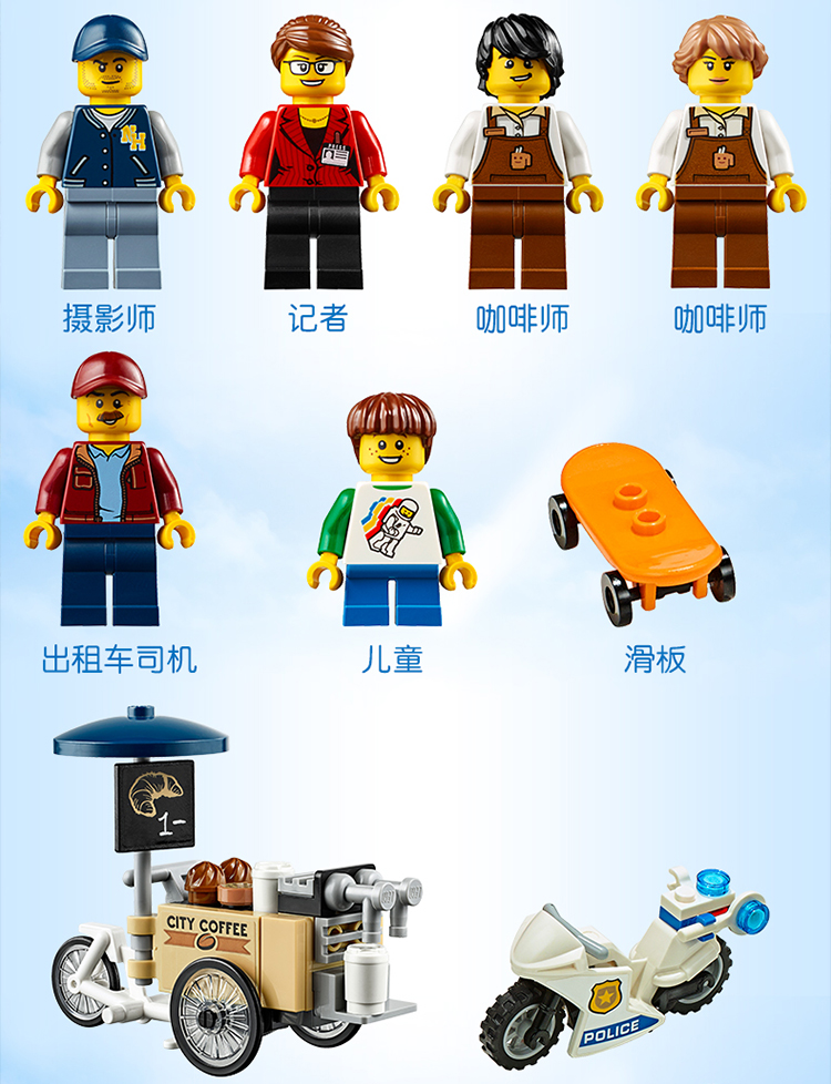 乐高(lego)积木 城市组city甜甜圈店开业6岁  60233-中盛云商