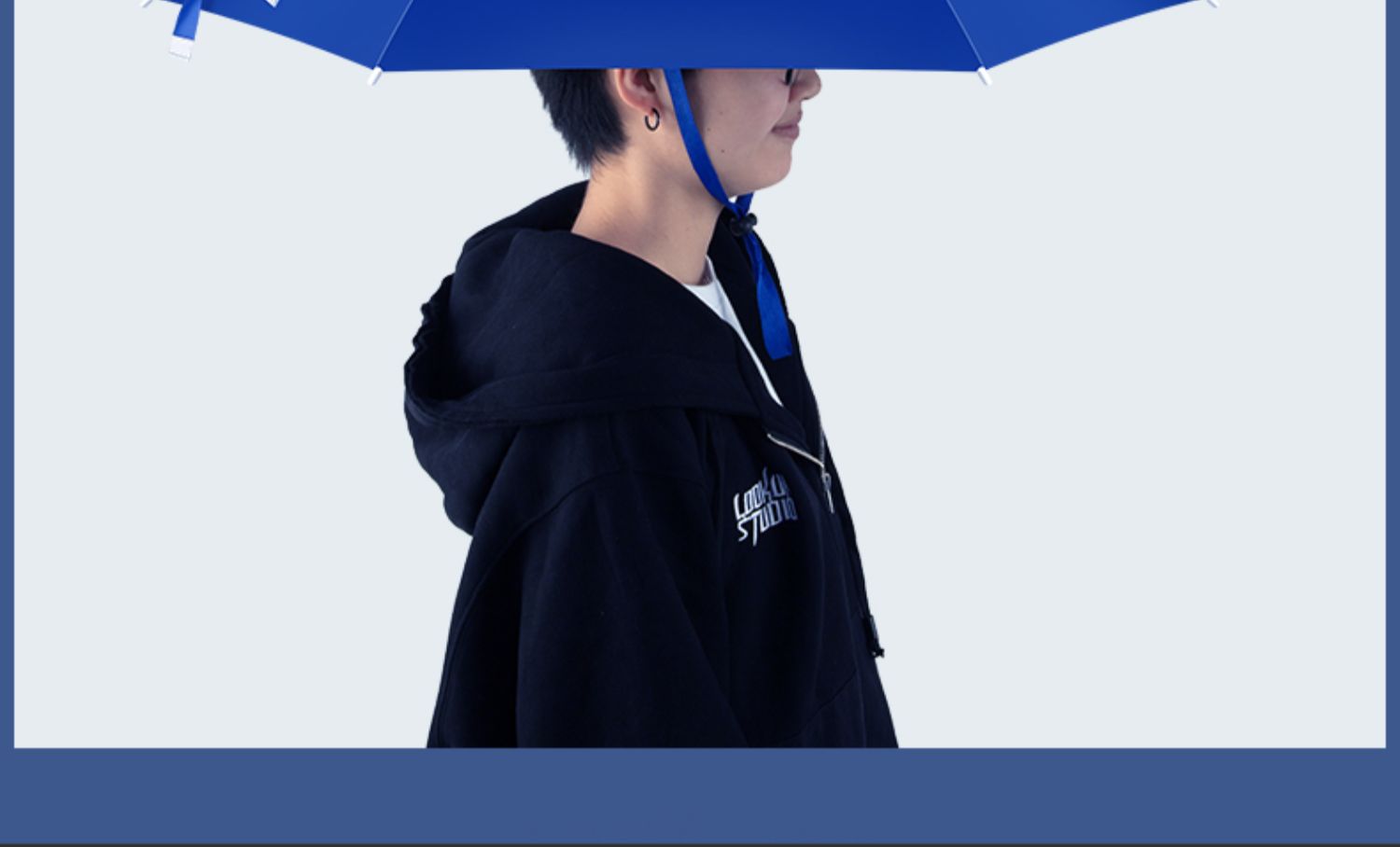 伞帽头戴式小雨伞钓鱼伞头顶帽子遮阳防雨带头上的太阳伞斗笠mm 94cm