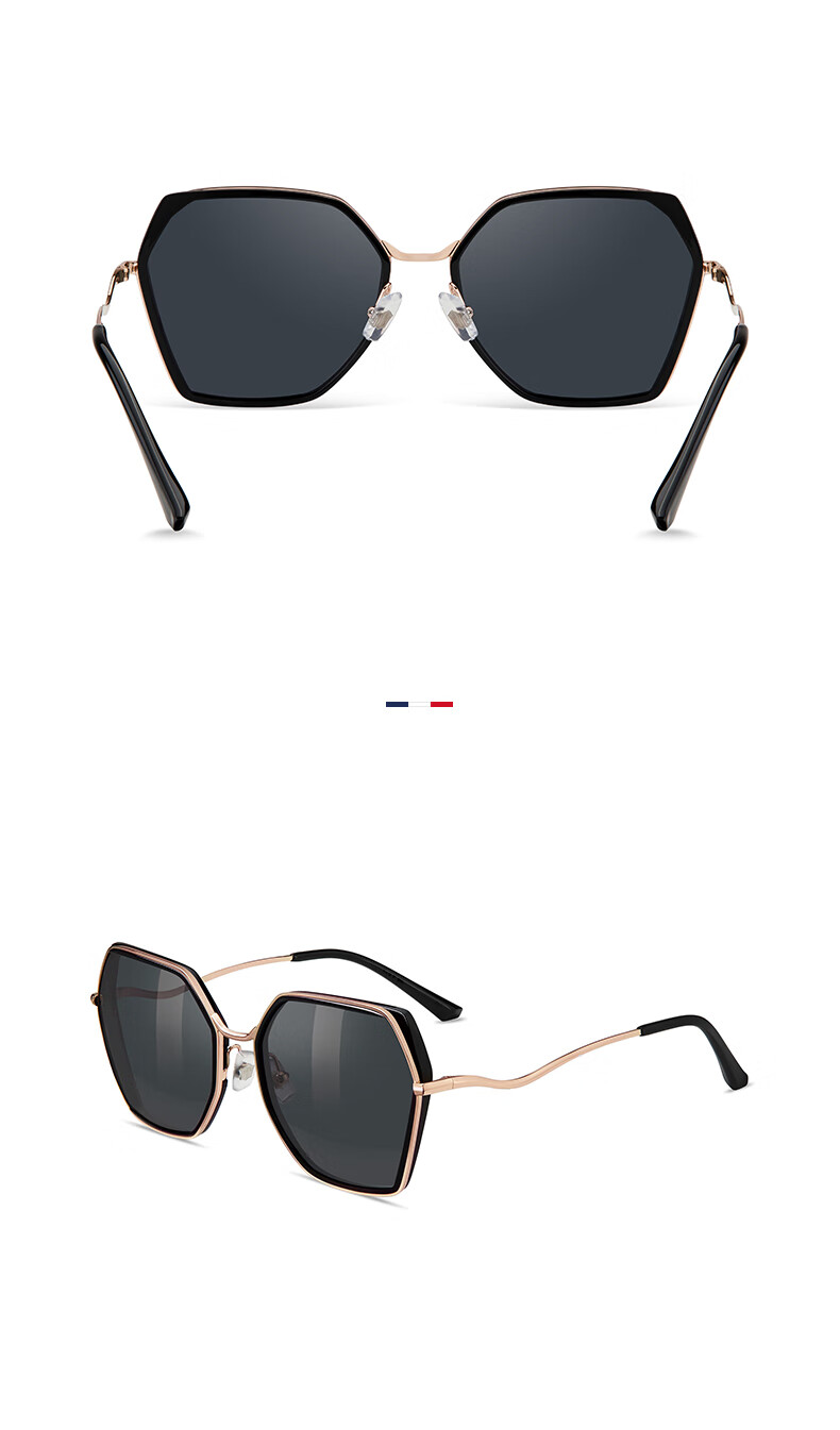 海俪恩 太阳镜女新品偏光墨镜防辐射防紫外线司机开车驾驶专用异形大