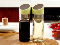 欧润哲 油瓶 旋盖玻璃防漏酱醋瓶 110ml 2只装