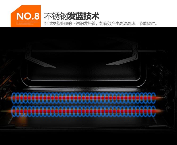 
                                        美的（Midea）电烤箱家用多功能 搪瓷内胆烤箱T3-L385B 38L                