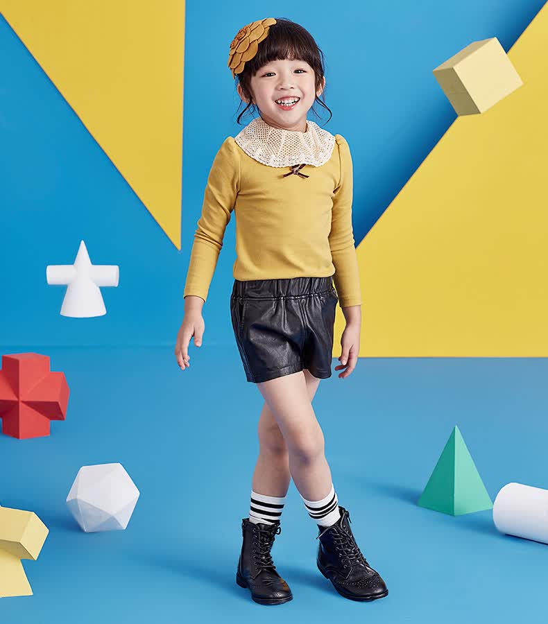 kids品牌童装女童t恤儿童公主风棉质打底长袖t恤童装上衣新款f5434317
