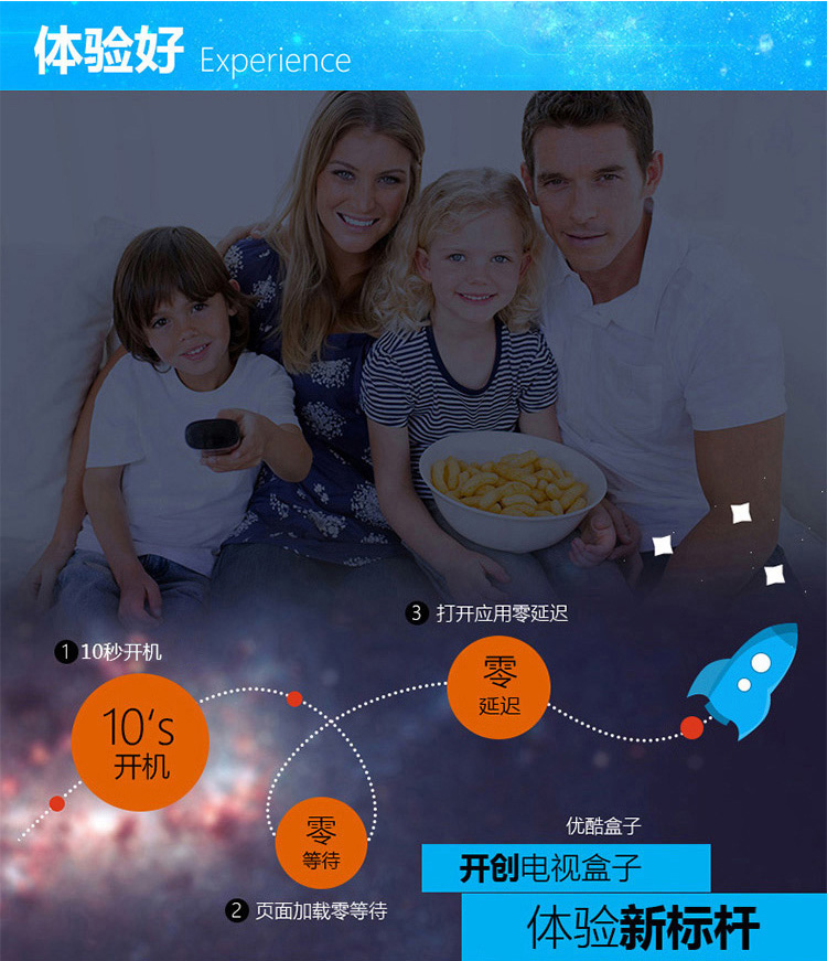 优酷（youku）YK-K1 网络电视机顶盒旗舰版 超强硬件配置 优酷土豆海量精彩内容 4K 3D专享