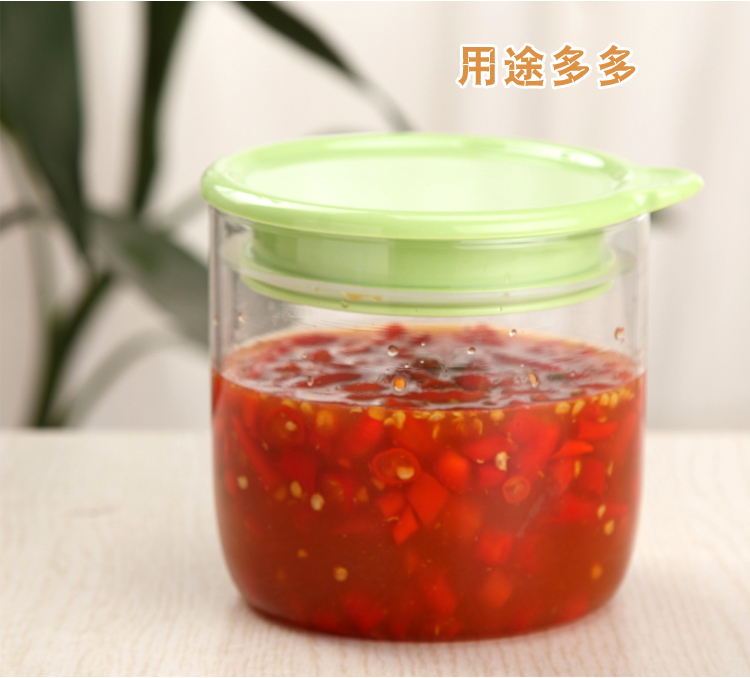 金玉兰（orchid）小储物罐 玻璃储物瓶小容量干果零食储物罐 400ml (颜色发货随机)