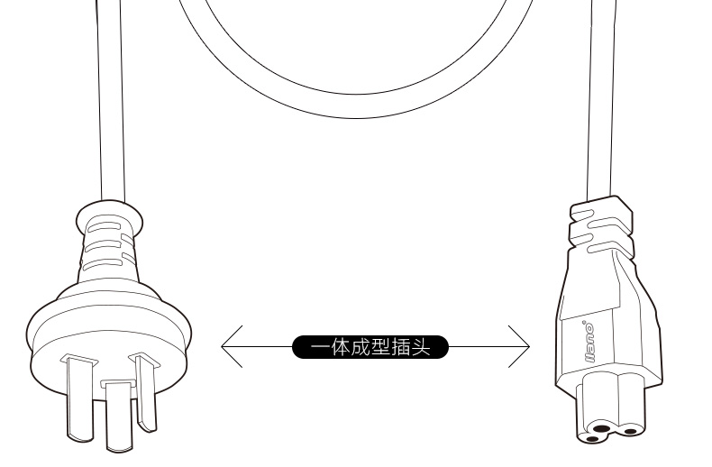 绿巨能(llano) 笔记本电脑适配充电器线电源线 长度1.