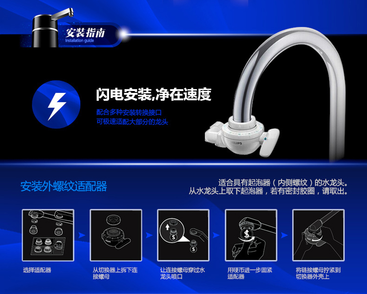 飞利浦（PHILIPS） WP5813 台上式可直饮 净水器