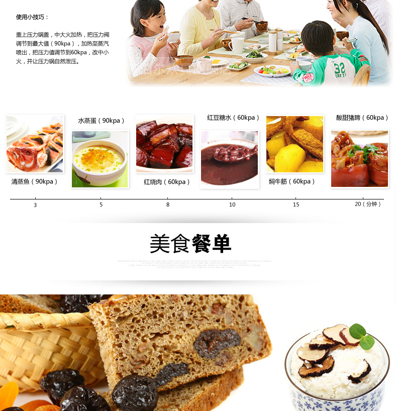 凌铭LINKMATH经典5.5L不锈钢压力锅高压锅电磁炉通用