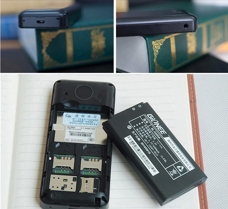 金立 V338 经典黑 移动联通2G手机 双卡双待