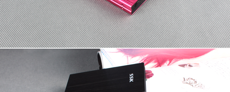 SSK飚王 SHE066 天火移动硬盘盒 USB2.0 2.5寸 SATA串口 铝合金 红色