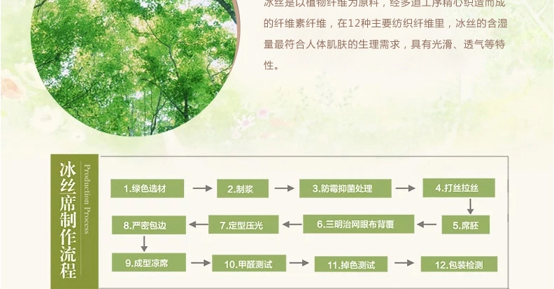 
                                        ASZUNE/艾苏恩 亲肤竹席凉席 竹凉席1.8米1.5米 双面折叠 竹席子 1.0M 3.3英尺 床                