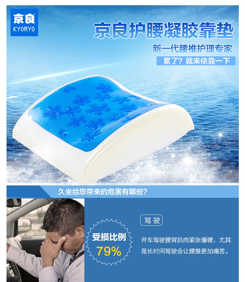 
                                        京良 3D清凉靠垫腰垫 慢回弹记忆棉护腰靠垫 办公室汽车用座椅靠枕腰垫 粉绿色 39*39*9cm                