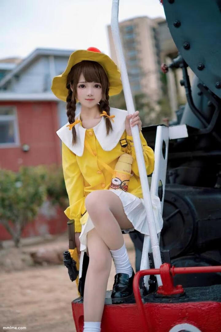 图片[2]-羽天Shine - NO.47 和平精英COS可爱JK 小黄鸭~ [9P11MB]-美了么