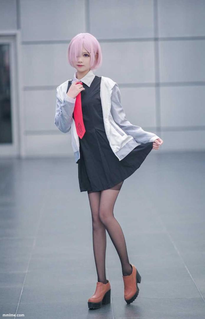 图片[2]-羽天Shine - NO.16 FATEGRAND ORDER COS玛修FATE可爱马修学妹场照 [9P7MB]-美了么