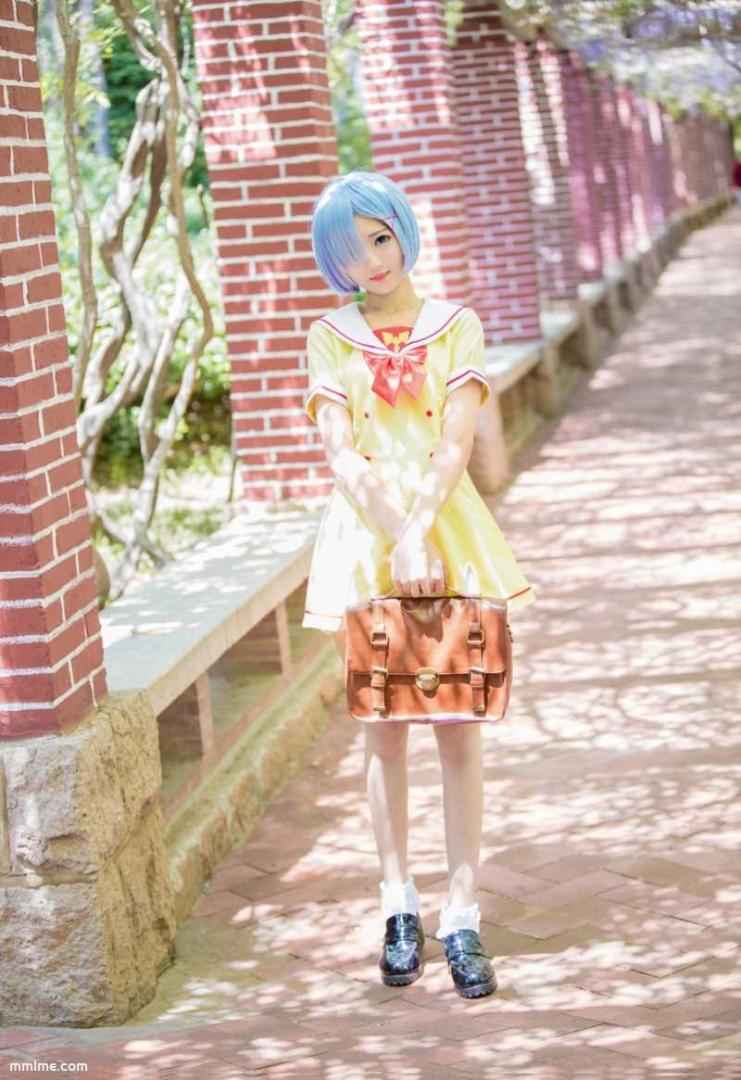 图片[2]-羽天Shine - NO.23 RE从零开始的异世界生活 COS JK蕾姆2 [9P13MB]-美了么