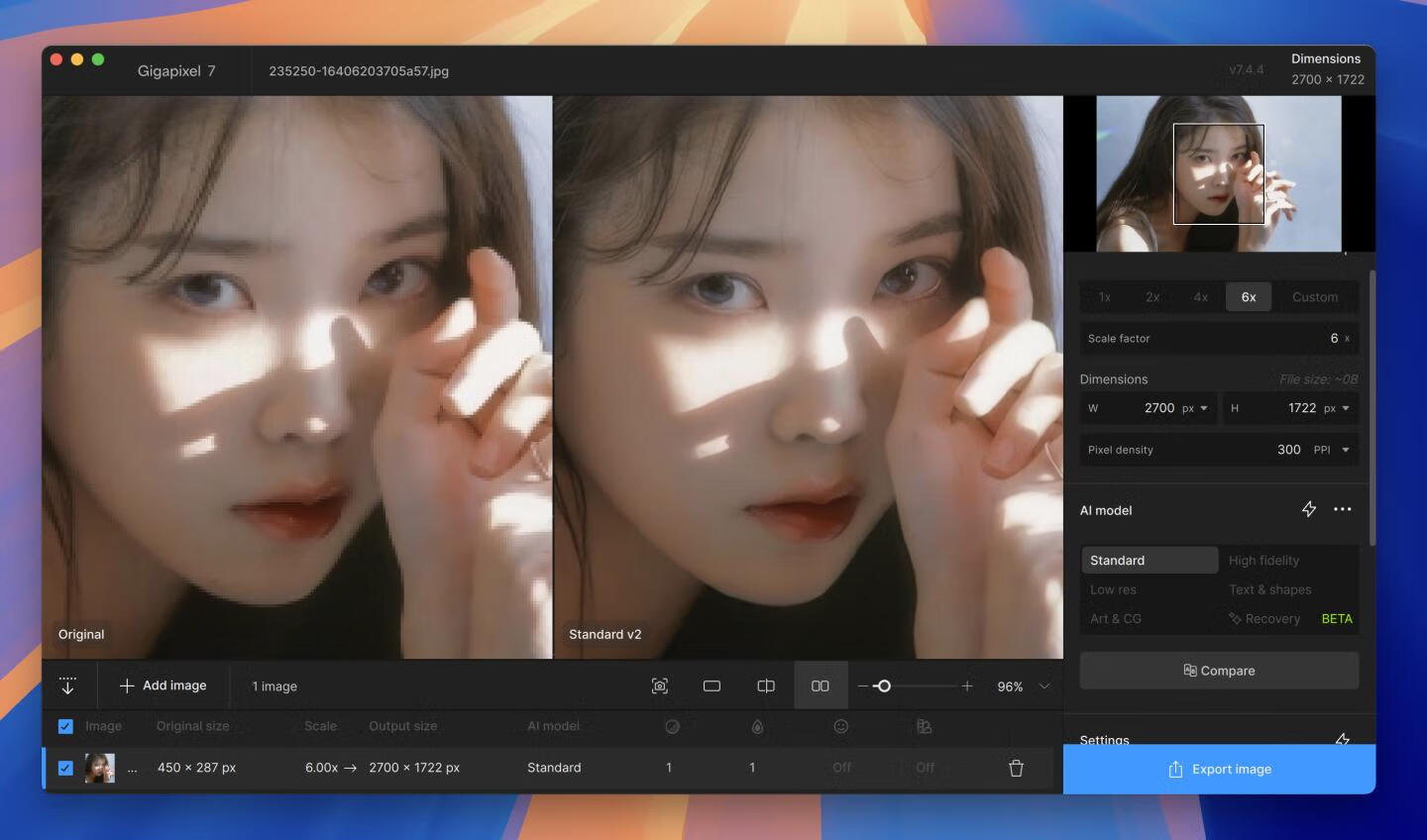 Topaz Gigapixel AI for Mac v7.4.4 直破版 图片无损放大软件